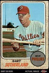 Gary Sutherland #98 Baseball Cards 1968 Topps Milton Bradley Prices