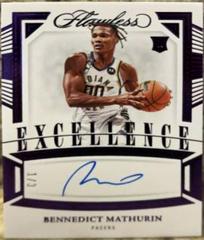 Bennedict Mathurin #37 Basketball Cards 2022 Panini Flawless Excellence Signature Prices
