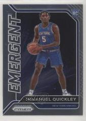 Immanuel Quickley Basketball Cards 2020 Panini Prizm Emergent Prices