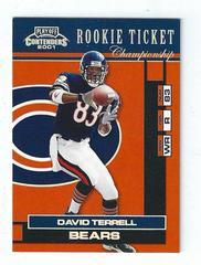 David Terrell [Championship Ticket] #121 Football Cards 2001 Playoff Contenders Prices