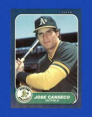 Jose Canseco #U-20 Baseball Cards 1986 Fleer Update Prices