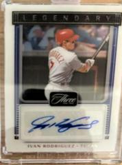 Ivan Rodriguez Baseball Cards 2022 Panini Three and Two Legendary Signatures Prices