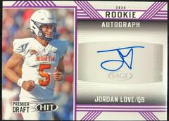 Jordan Love [Purple] #A34 Football Cards 2020 Sage Hit Rookie Autograph Prices