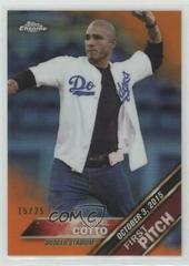 Miguel Cotto [Orange Refractor] Baseball Cards 2016 Topps Chrome First Pitch Prices