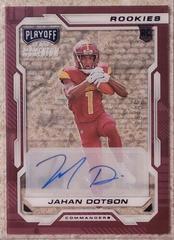 Jahan Dotson [Autograph Blue] #PMR-10 Football Cards 2022 Panini Chronicles Playoff Momentum Rookies Prices