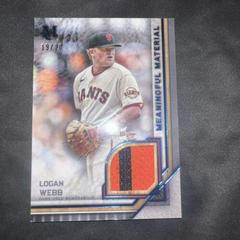 Logan Webb [Sapphire] Baseball Cards 2023 Topps Museum Collection Meaningful Materials Relics Prices
