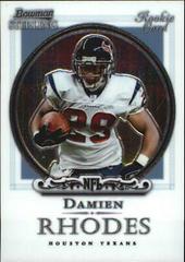Damien Rhodes #3 Football Cards 2006 Bowman Sterling Prices
