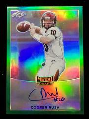 Cooper Rush [Green Prismatic] Football Cards 2017 Leaf Metal Draft Autographs Prices