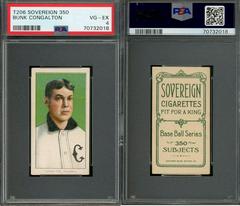 Bunk Congalton #NNO Baseball Cards 1909 T206 Sovereign 350 Prices