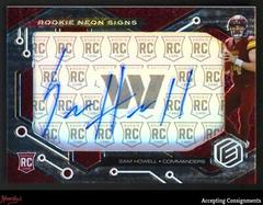 Sam Howell [Blue] #RNS-SH Football Cards 2022 Panini Elements Rookie Neon Signs Autographs Prices