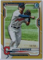 Andres Gimenez #12 Baseball Cards 2021 Bowman Chrome Prices