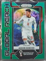 Jadon Sancho [Green] Soccer Cards 2022 Panini Prizm World Cup Global Reach Prices