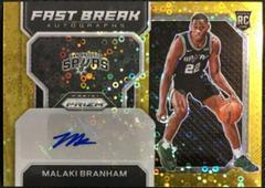 Malaki Branham [Gold] #FBR-MBS Basketball Cards 2022 Panini Prizm Fast Break Rookie Autographs Prices