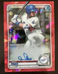 Andy Pages [Red] #BSPA-AP Baseball Cards 2020 Bowman Sapphire Autographs Prices