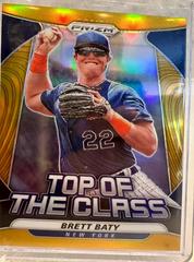 Brett Baty [Gold Prizm] Baseball Cards 2020 Panini Prizm Top of the Class Prices