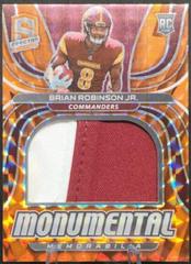 Brian Robinson Jr. [Neon Orange] Football Cards 2022 Panini Spectra Monumental Memorabilia Prices