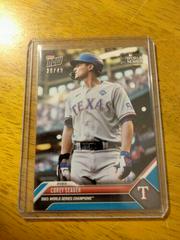 Corey Seager [Blue] Baseball Cards 2023 Topps Now World Series Champions Prices