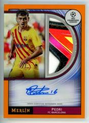 Pedri [Orange] #MB-P Soccer Cards 2021 Topps Merlin Chrome UEFA Match Ball Signatures Prices