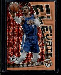 Russell Westbrook [Orange Fluorescent] #16 Basketball Cards 2022 Panini Mosaic Elevate Prices