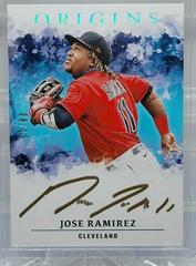 Jose Ramirez [Gold Ink] Baseball Cards 2021 Panini Chronicles Origins Autographs Prices