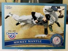 Mickey Mantle [Blue] #7 Baseball Cards 2011 Topps Opening Day Prices