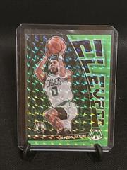 Jayson Tatum [Green Fourescent] #1 Basketball Cards 2022 Panini Mosaic Elevate Prices