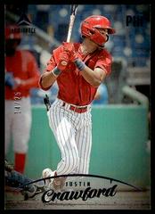Justin Crawford [Blue] #14 Baseball Cards 2023 Panini Chronicles Luminance Prices