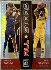 Jayson Tatum, Paul George [Holo] #4 Basketball Cards 2021 Panini Donruss Optic All Stars Prices