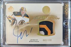Jeremy Swayman Hockey Cards 2021 SP Authentic Future Watch Auto Patch Prices