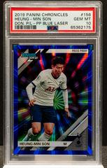 Heung Min Son [Donruss Premier League Press Proof Blue Laser] Soccer Cards 2019 Panini Chronicles Prices