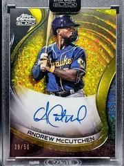 Andrew McCutchen [Gold Mini Diamond] #CBA-AM Baseball Cards 2022 Topps Chrome Black Autographs Prices