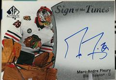 Marc Andre Fleury #SOTT-MF Hockey Cards 2021 SP Authentic Sign of the Times Autographs Prices