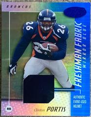Clinton Portis [Mirror Blue Jersey] #121 Football Cards 2002 Leaf Certified Prices