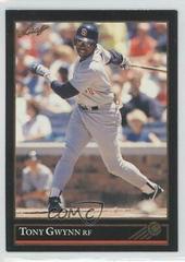 Tony Gwynn [Gold] Baseball Cards 1992 Leaf Prices