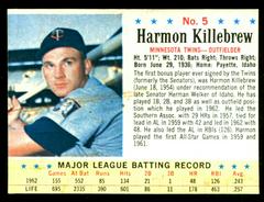 Harmon Killebrew [Hand Cut] #5 Baseball Cards 1963 Post Cereal Prices