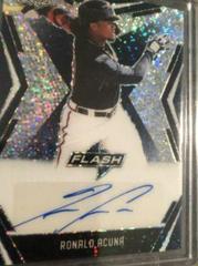Ronald Acuna [Blue] #BA-RA1 Baseball Cards 2020 Leaf Flash Autographs Prices