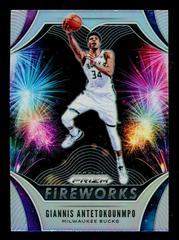Giannis Antetokounmpo [Silver Prizm] #4 Basketball Cards 2019 Panini Prizm Fireworks Prices