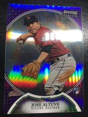 Jose Altuve [Rookie Purple Refractor] #15 Baseball Cards 2011 Bowman Sterling Prices