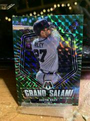 Austin Riley [Green] #GS-7 Baseball Cards 2022 Panini Mosaic Grand Salami Prices