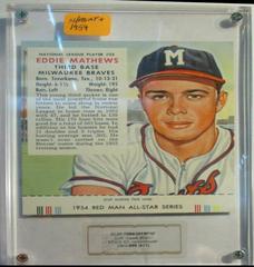 Eddie Mathews #23 Baseball Cards 1954 Red Man Tobacco Prices