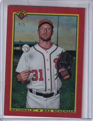 Max Scherzer [Red Refractor] Baseball Cards 2020 Bowman Chrome 1990 Prices