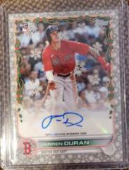 Jarren Duran [Silver Metallic] Baseball Cards 2022 Topps Holiday Autographs Prices