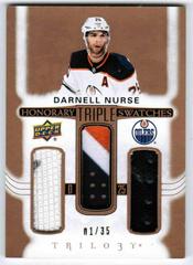 Darnell Nurse Hockey Cards 2022 Upper Deck Trilogy Honorary Triple Swatches Prices