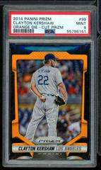 Clayton Kershaw [Orange Die Cut Prizm] #99 Baseball Cards 2014 Panini Prizm Prices
