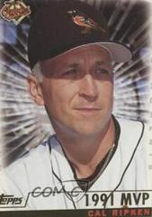 Cal Ripken Jr. [Magic Moments 1991 MVP] Baseball Cards 2000 Topps Prices