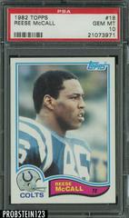 Reese McCall #18 Football Cards 1982 Topps Prices