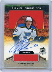 Brayden Schenn #CC-BS Hockey Cards 2020 Upper Deck The Cup Chemical Composition Mantle Autographs Prices