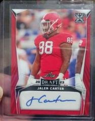 Jalen Carter [Gold] #BA-JC3 Football Cards 2023 Leaf Draft Autographs Prices
