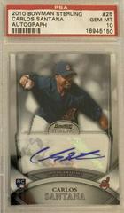 Carlos Santana [Autograph] #25 Baseball Cards 2010 Bowman Sterling Prices