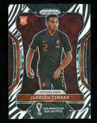 Jurrien Timber [Choice Zebra] Soccer Cards 2022 Panini Prizm World Cup Prices